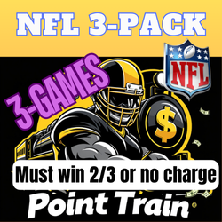 Point Train NFL 3-Game w/6Unit BEST BET 7-4 L11 NFL Run